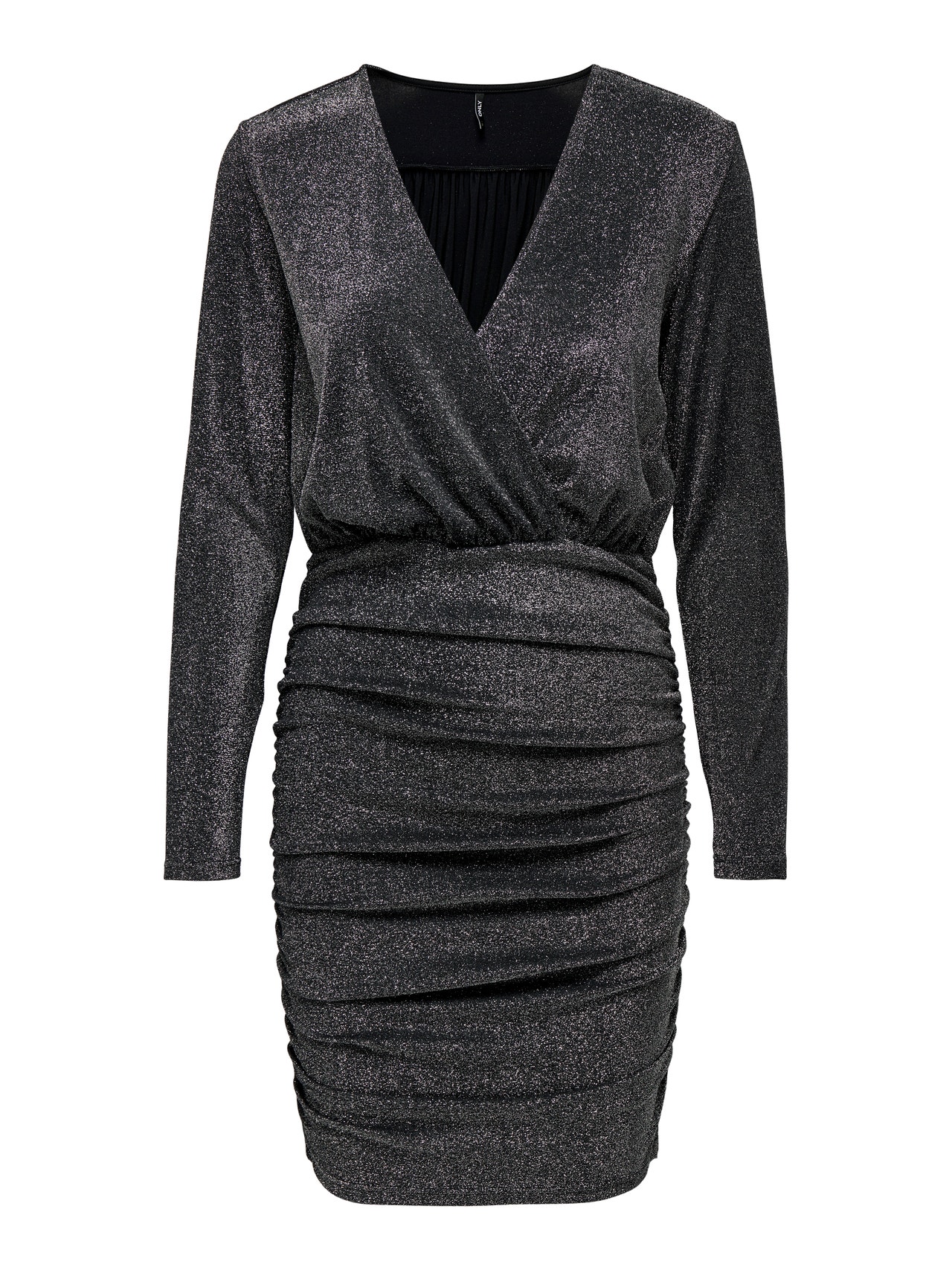 ONLY Glimmer wrap kjole -Black - 15279858