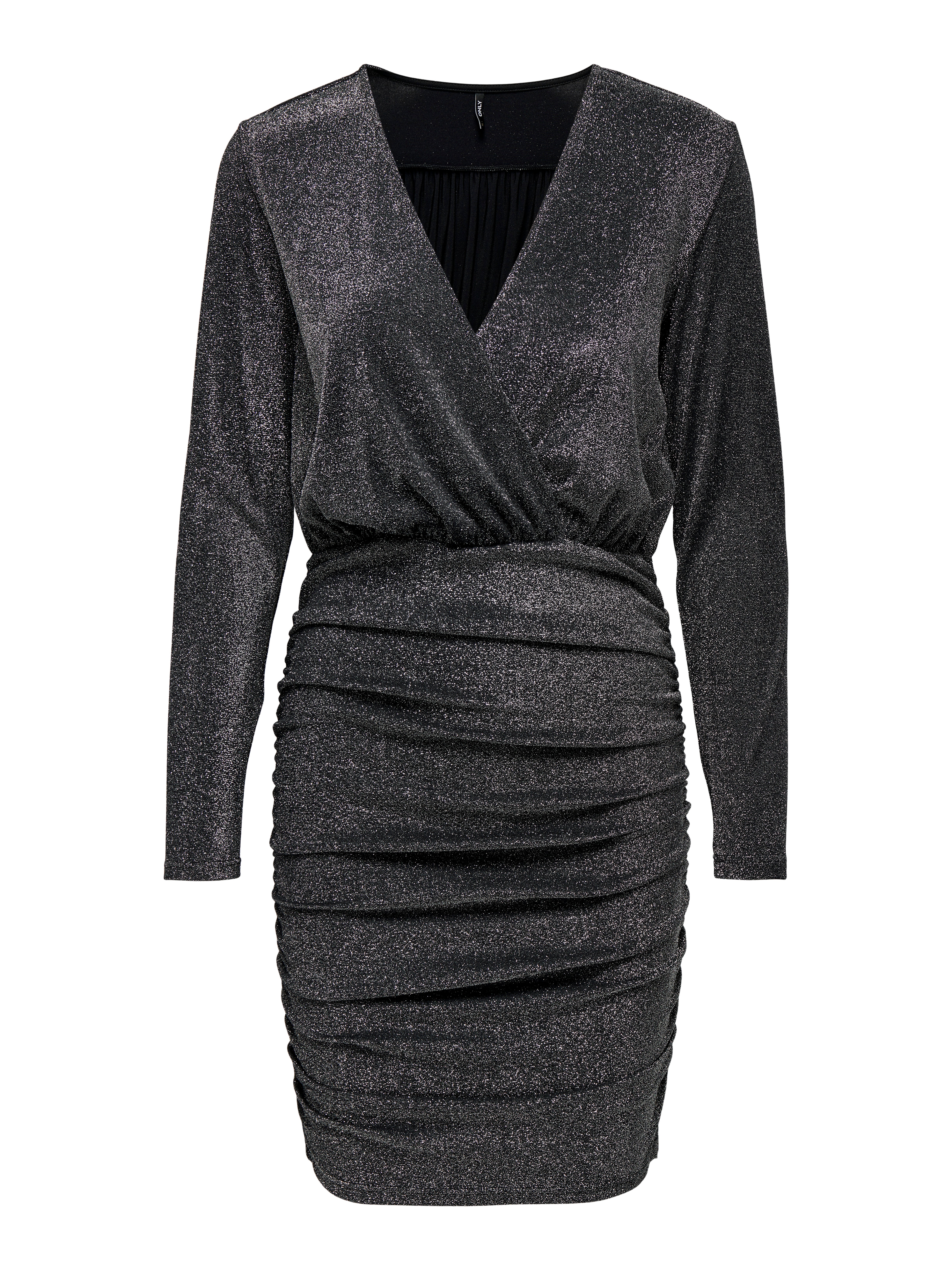 Black glitter clearance wrap dress