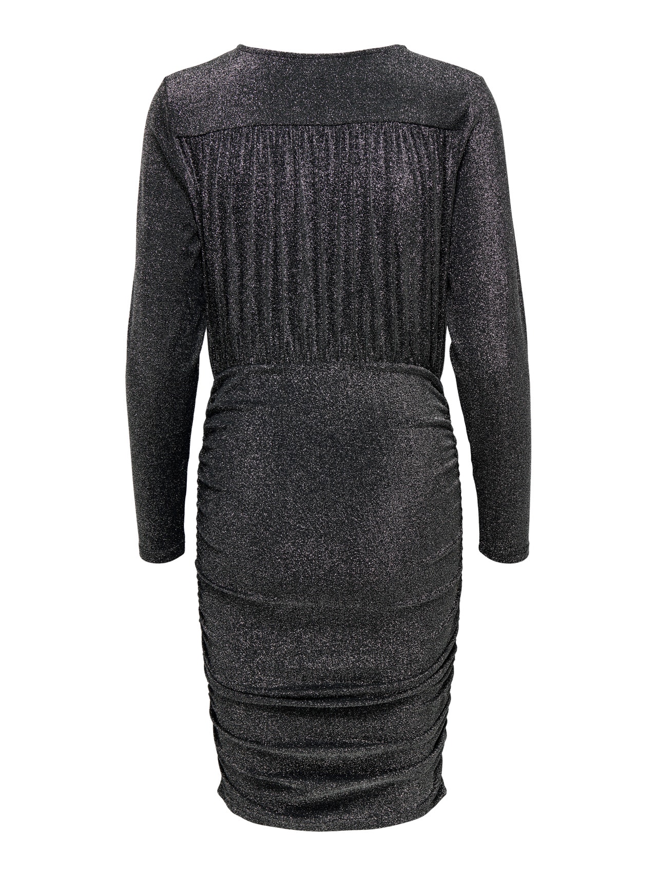 ONLY Slim Fit V-Ausschnitt Kurzes Kleid -Black - 15279858