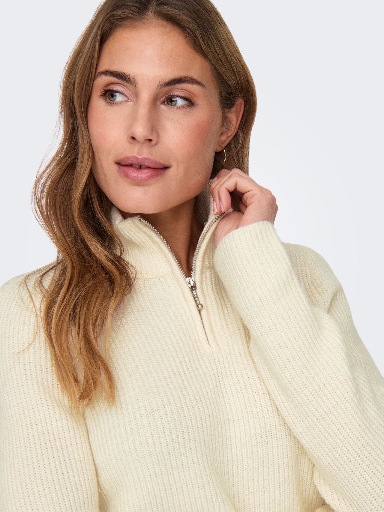 ONLY Tavapärane lõige Kõrge kaelus Pullover -Whitecap Gray - 15279907