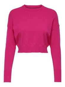 ONLY Pull-overs Col rond Épaules tombantes -Fuchsia Purple - 15279934