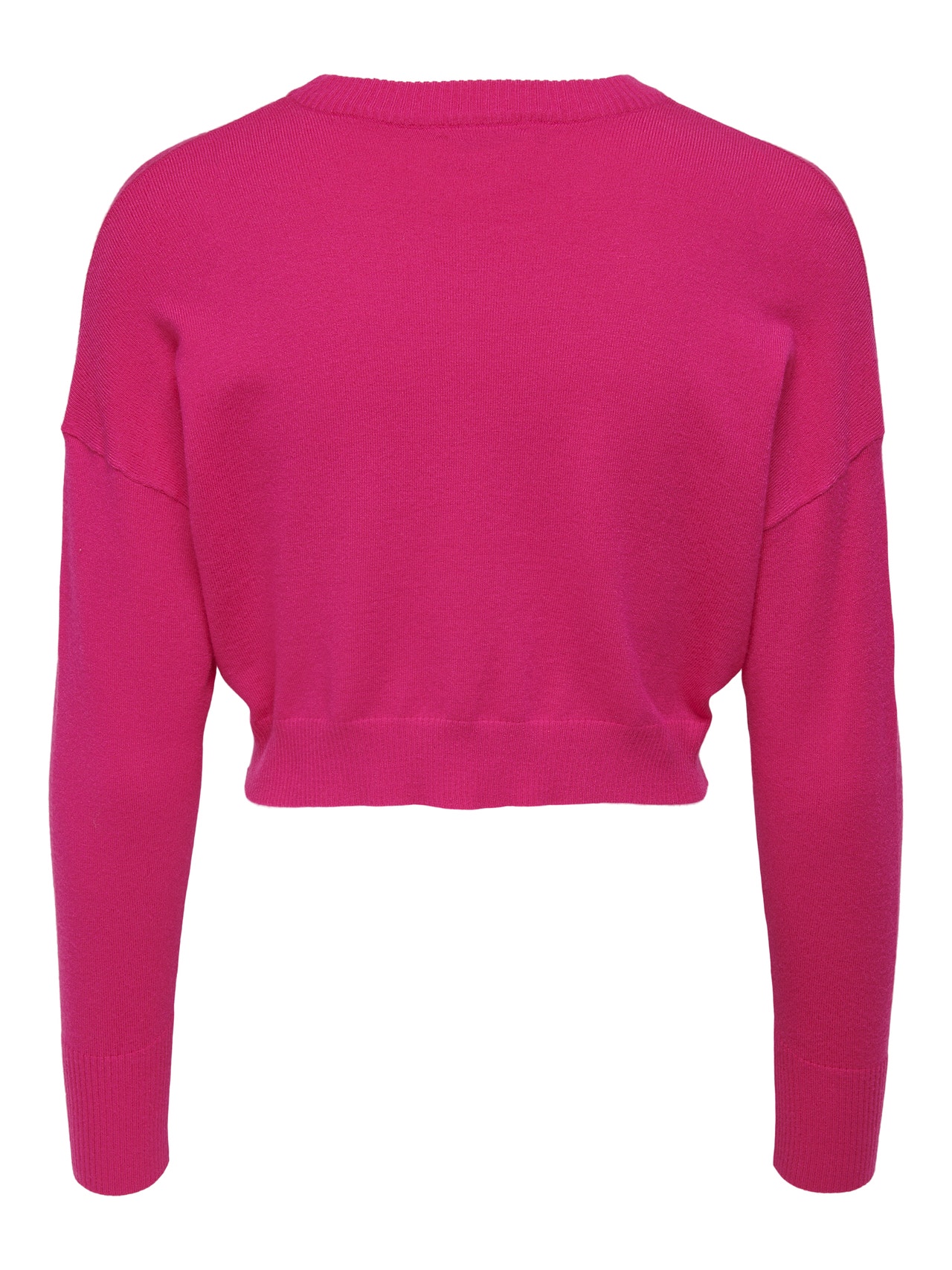 ONLY O-Neck Dropped shoulders Pullover -Fuchsia Purple - 15279934