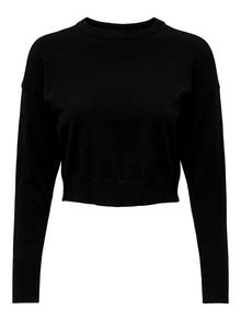 ONLY Pull-overs Col rond Épaules tombantes -Black - 15279934