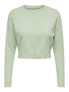 ONLY Pull-overs Col rond Épaules tombantes -Mist Green - 15279934