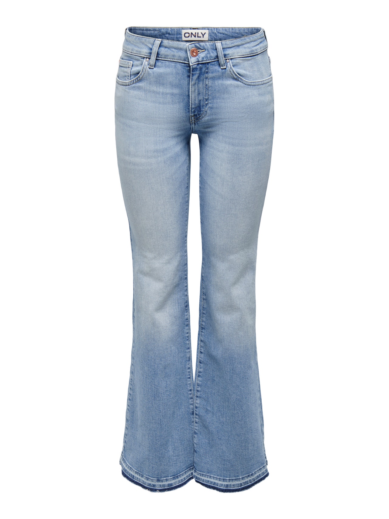 ONLY ONLTiger Low Waist Wide Flared Jeans -Light Blue Denim - 15279994