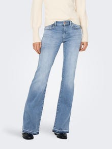 ONLY ONLTiger Low Waist Wide Flared Jeans -Light Blue Denim - 15279994