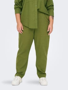 ONLY Pantalons Regular Fit Taille haute Curve -Olive Branch - 15280234