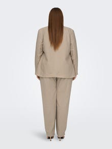 ONLY Loose fit Innskårede jakkeslag Curve Blazer -Oxford Tan - 15280239