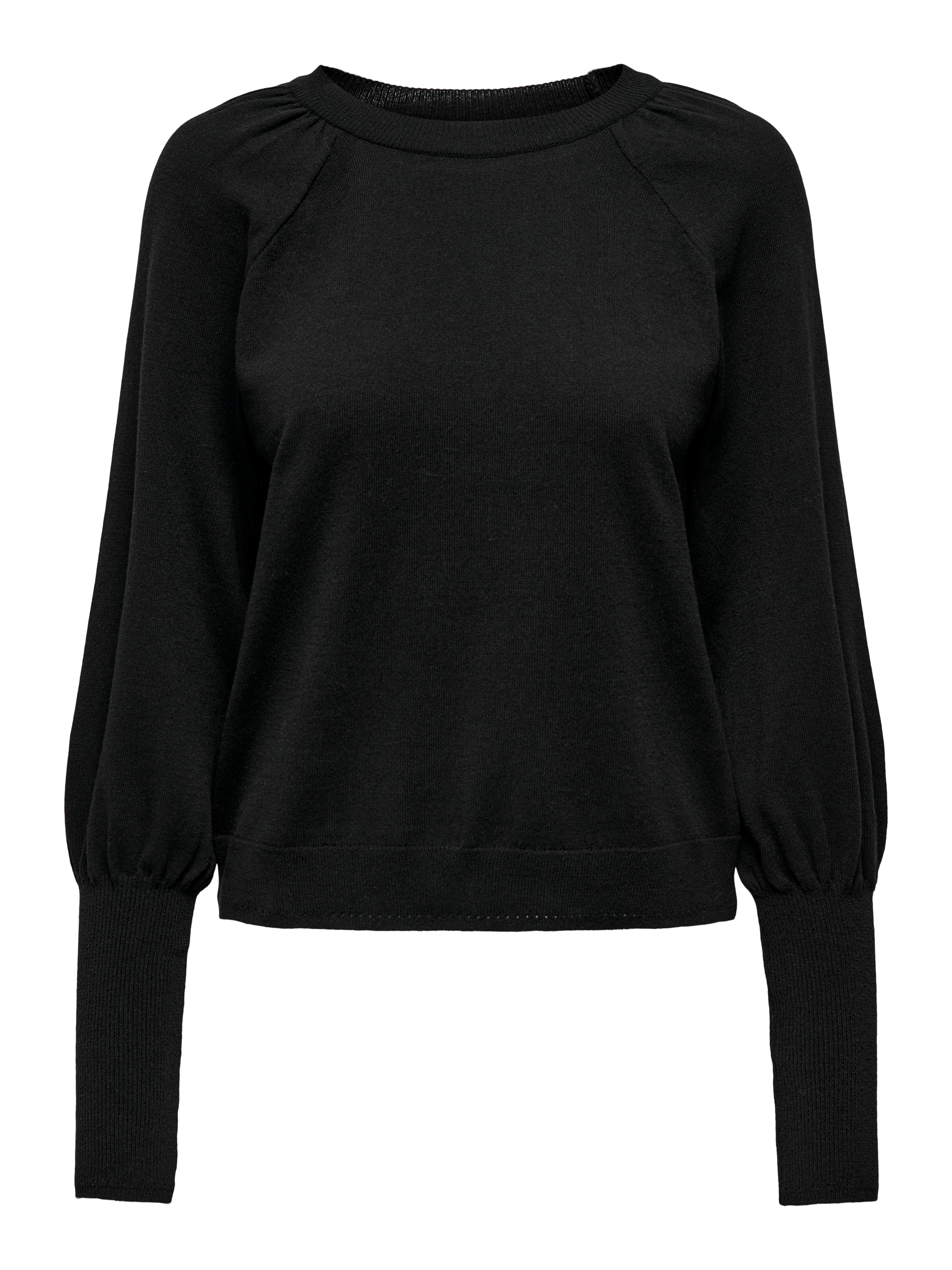 Umstandsshirt mit Mesh Puffärmel schwarz