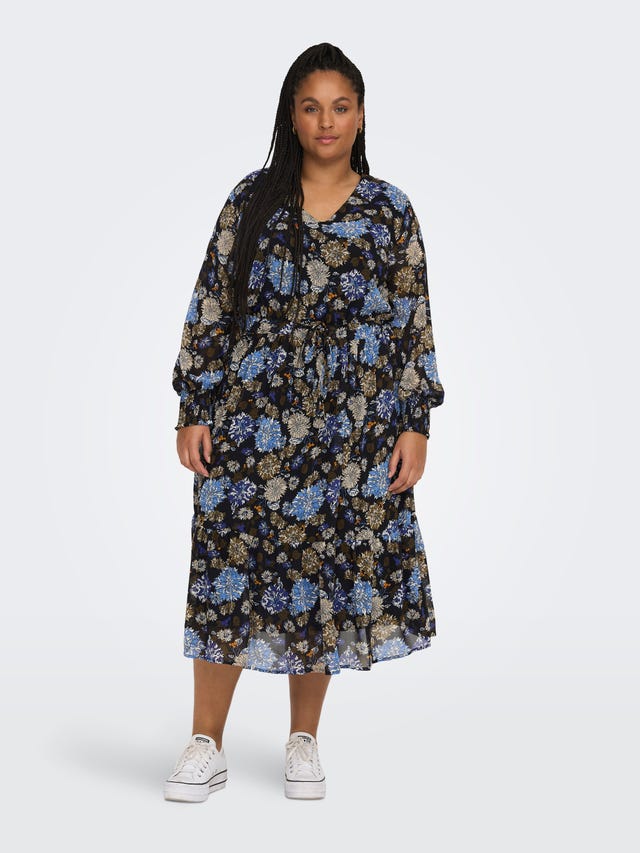 ONLY Curvy floral print midi Dress - 15280322
