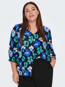 ONLY Curvy Patterned Top -Black - 15280326