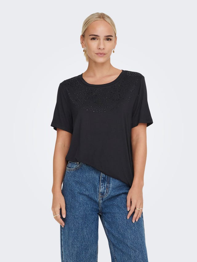 ONLY Tops Regular Fit Col rond - 15280379