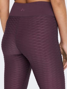 ONLY Slim Fit Hohe Taille Leggings -Eggplant - 15280447
