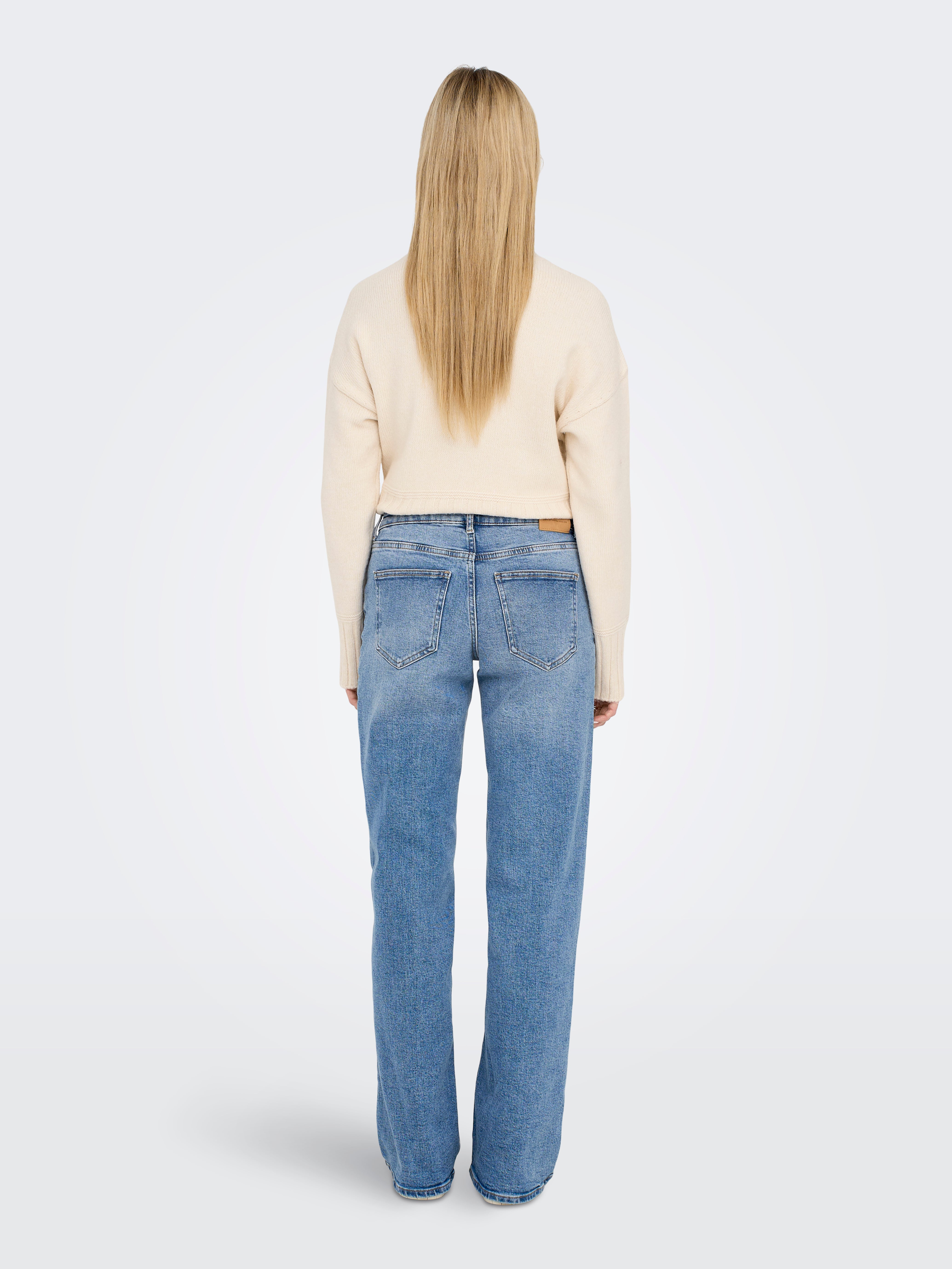 Gerade geschnitten Niedrige Taille Jeans | Hellblau | ONLY®