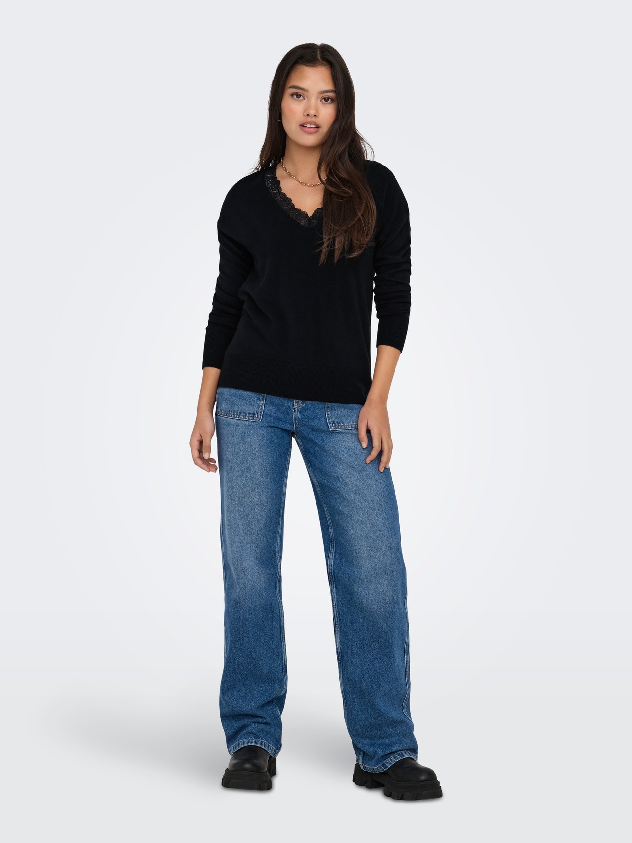 ONLY ONLSUNNY Gestricktes Oberteil -Black - 15280478