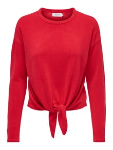 ONLY Pull-overs Col rond Épaules tombantes -True Red - 15280480