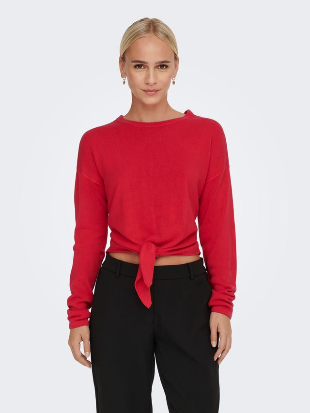 ONLY Tie detail knitted pullover - 15280480