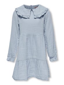 ONLY Vestido corto Corte regular Cuello de camisa -Blue Blizzard - 15280482