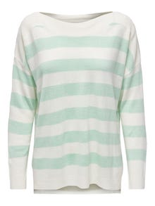 ONLY Pull-overs Col bateau Bas hauts Épaules tombantes -Mist Green - 15280492