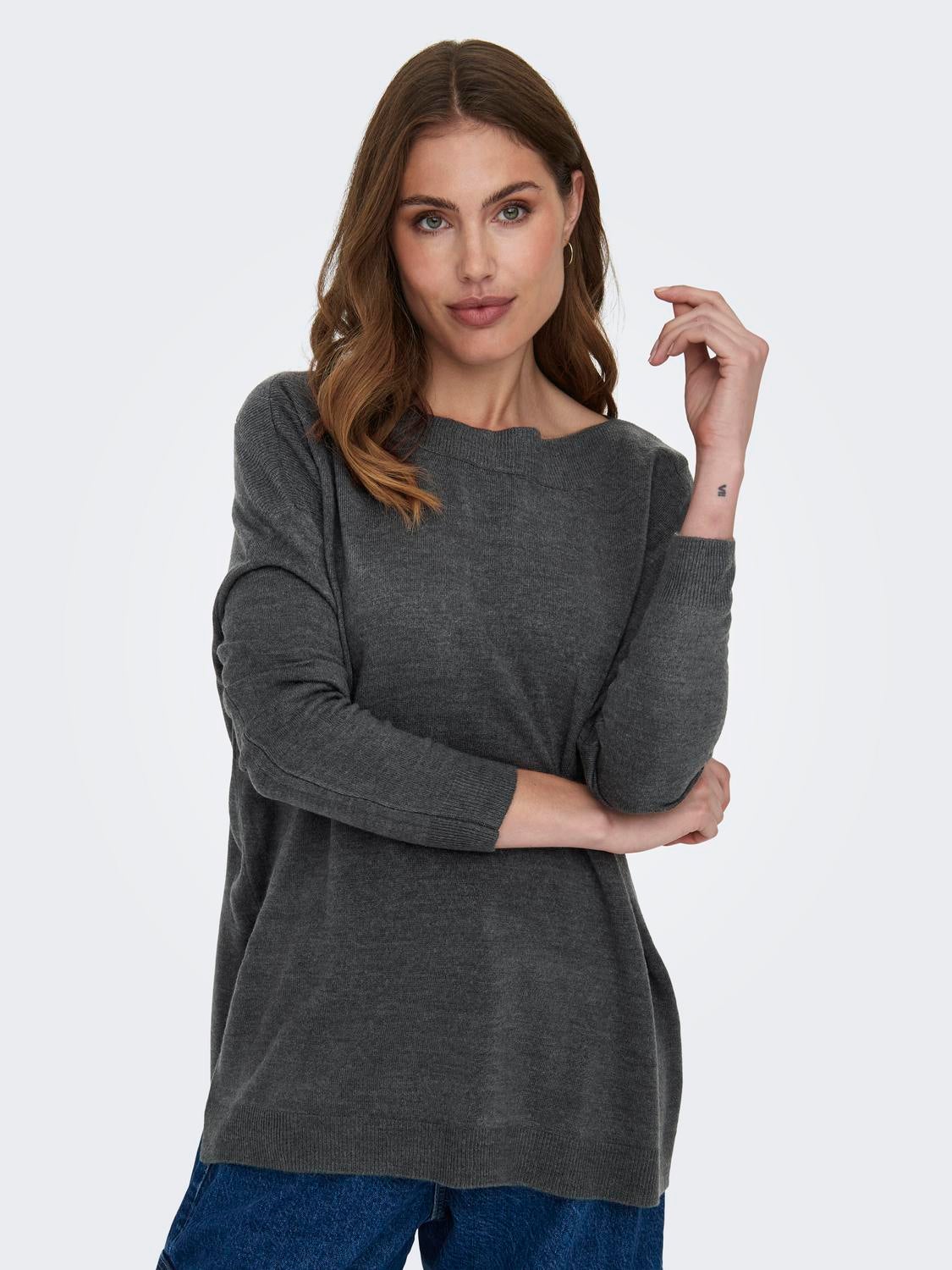 Grey fitted clearance sweater