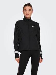 ONLY High neck Thumbhole cuffs Jacket -Black - 15280526