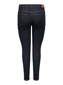 ONLY Skinny Fit Mittlere Taille Jeans -Dark Blue Denim - 15280527