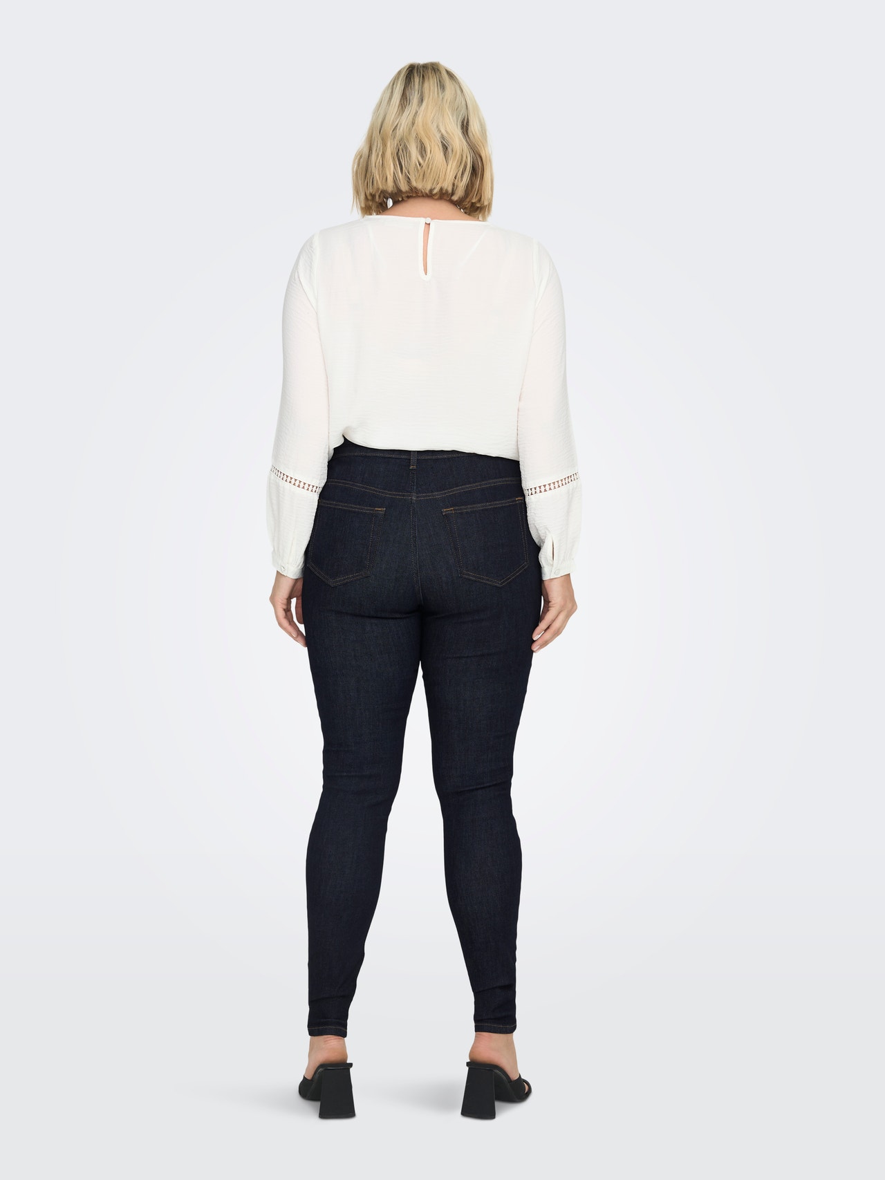 ONLY Skinny Fit Mid waist Jeans -Dark Blue Denim - 15280527