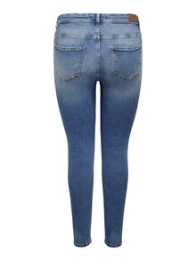ONLY CARMAYA High Waist Skinny DESTroyed Jeans -Medium Blue Denim - 15280547