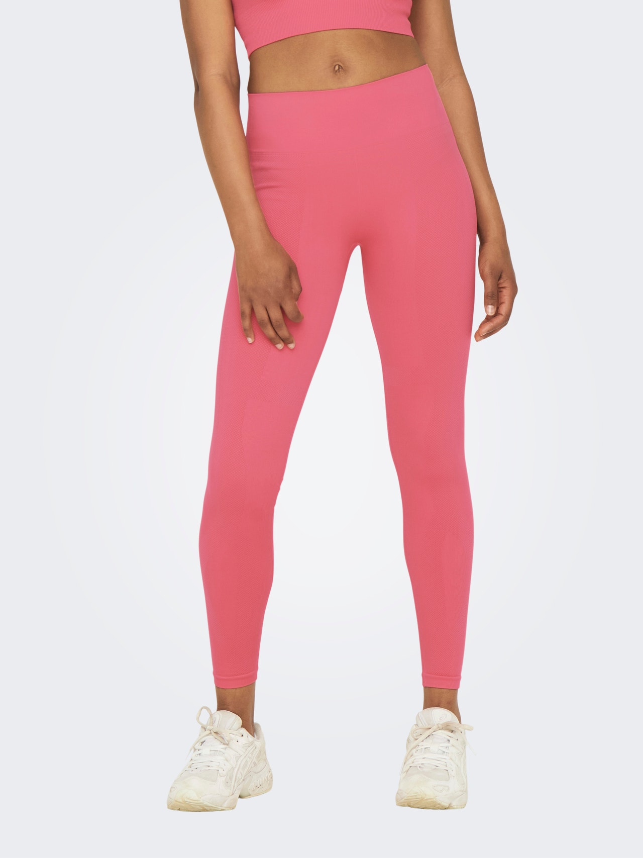 ONLY Highwaisted seamless training tights -Sun Kissed Coral - 15280593