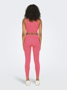 ONLY High waist training tights -Sun Kissed Coral - 15280593