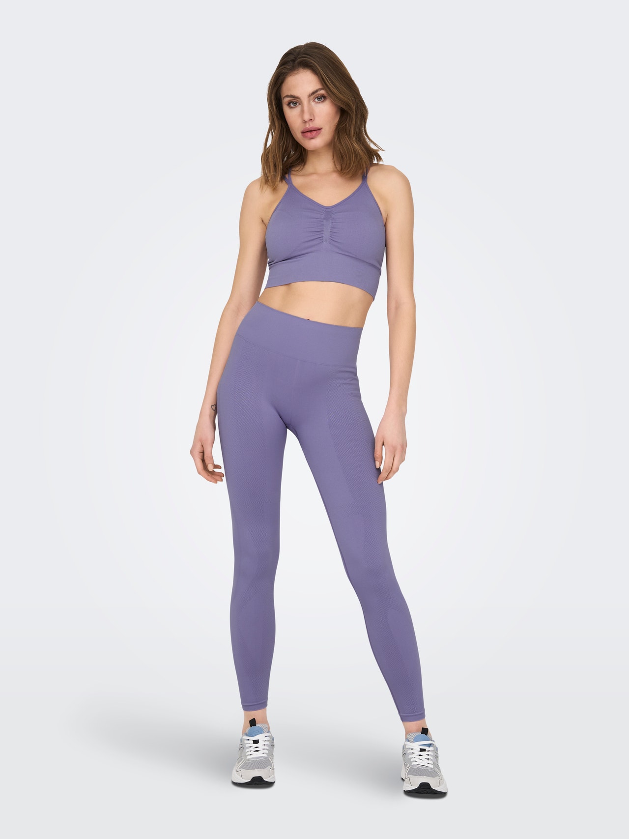 ONLY Highwaisted seamless training tights -Aster Purple - 15280593