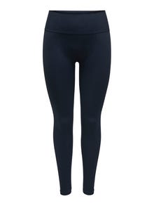 ONLY Highwaisted seamless training tights -Blue Nights - 15280593