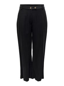 ONLY Curvy Wide Viscose Trousers -Black - 15280672