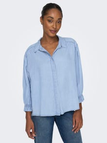 ONLY Dotted Denim Shirt -Light Blue Denim - 15280730