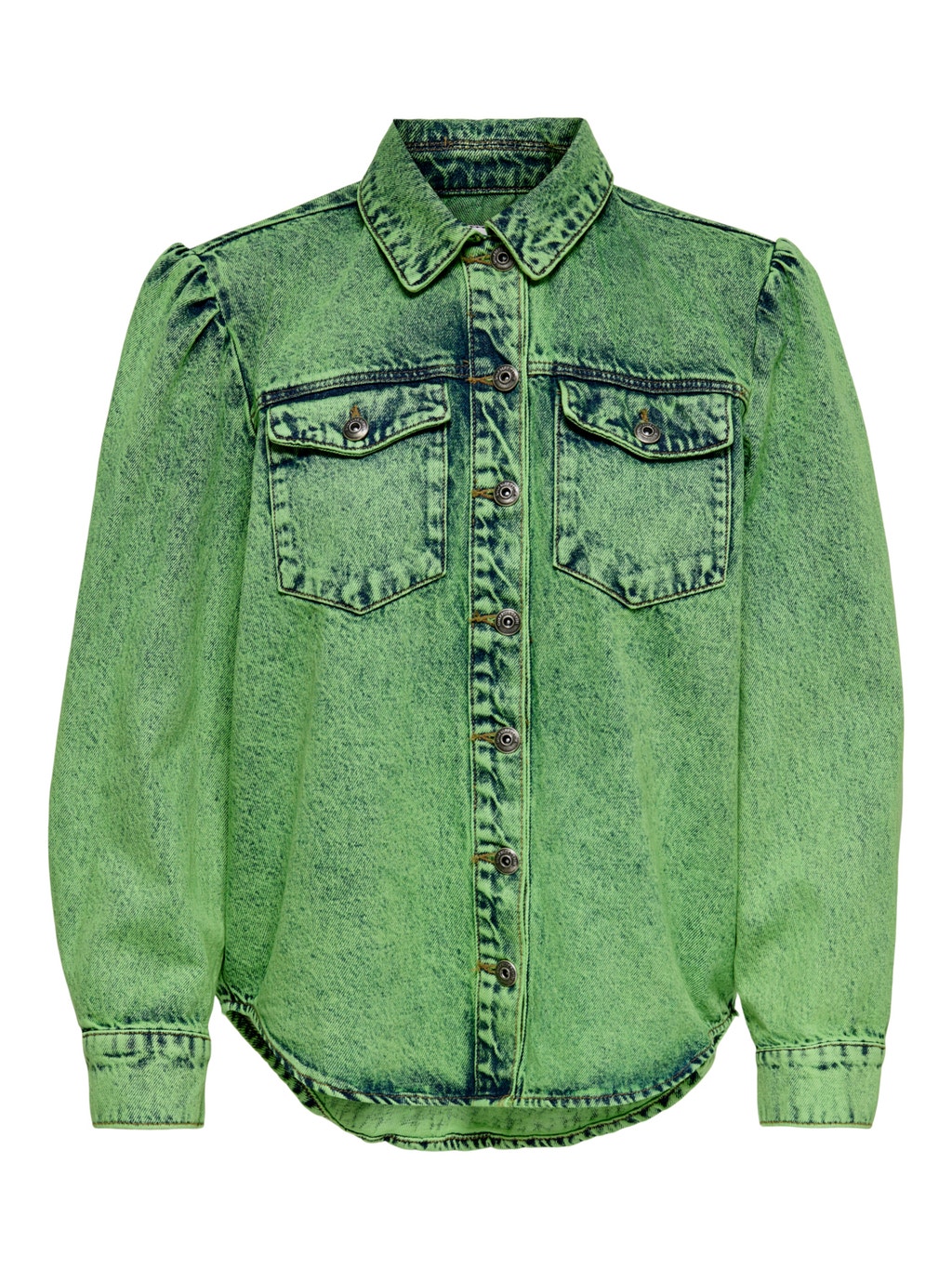 sponsor zuur Menagerry Puff sleeve denim jacket | Light Green | ONLY®