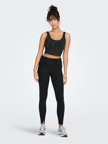 ONLY Cropped training tank top -Black - 15280805
