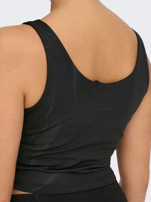 ONLY Camisetas de tirantes Corte tight Cuello en U -Black - 15280805