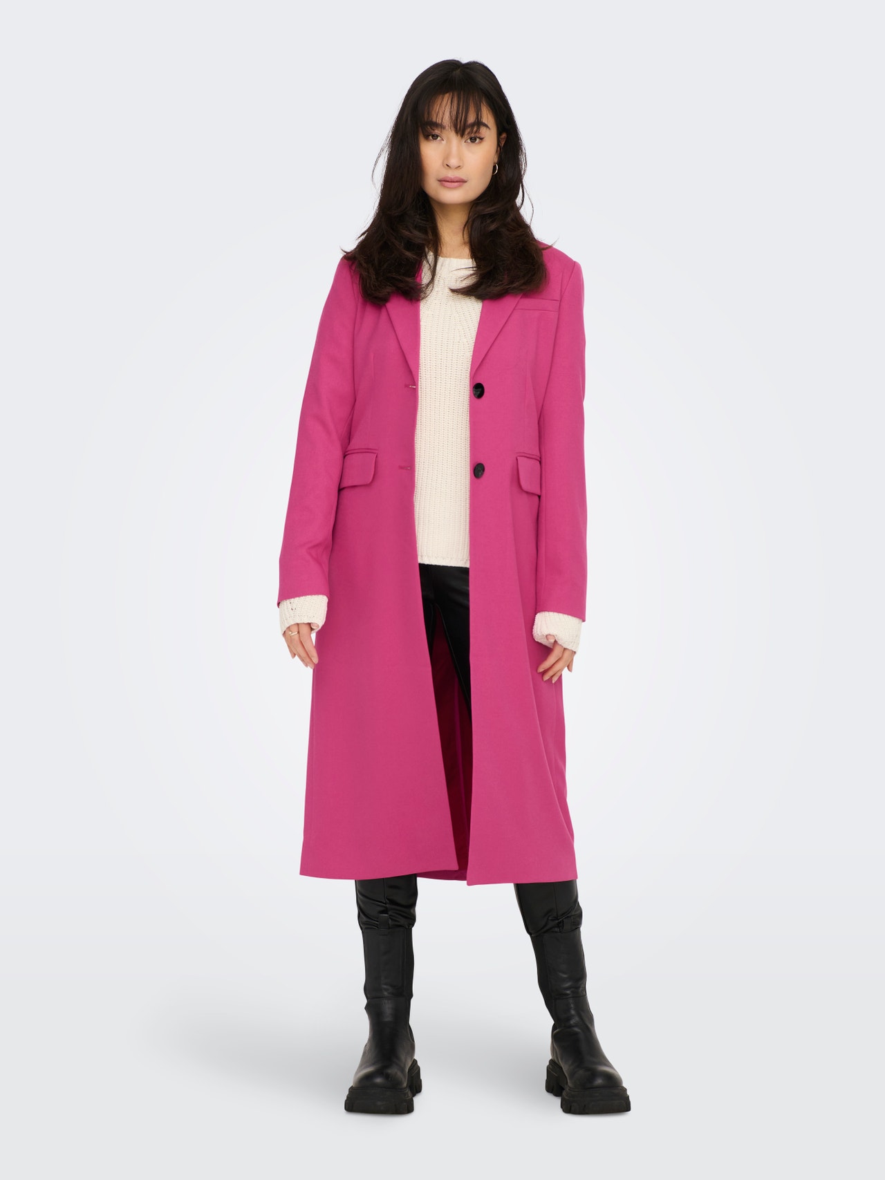 ONLY Classic trenchcoat -Very Berry - 15280853