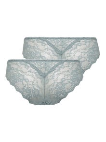 ONLY 2-pack lace Briefs -Stormy Sea - 15280855