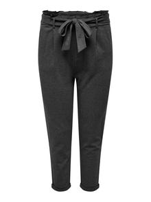 ONLY Curvy Solid colored Trousers -Dark Grey Melange - 15280904