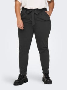 ONLY Curvy Solid colored Trousers -Dark Grey Melange - 15280904