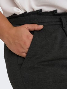 ONLY Curvy strækbare bukser -Dark Grey Melange - 15280904