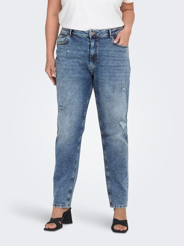 ONLY CARENEDA HIGH WAIST STRAIGHT JEANS - 15280905