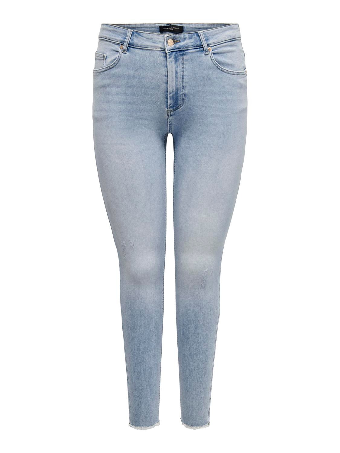 ONLY Skinny fit Mid waist Jeans -Light Blue Denim - 15280909