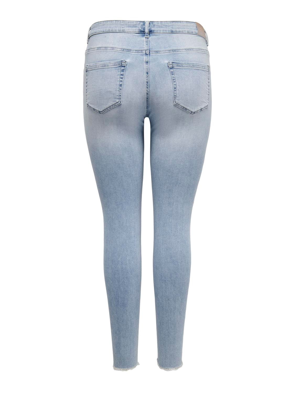 ONLY Skinny fit Mid waist Jeans -Light Blue Denim - 15280909
