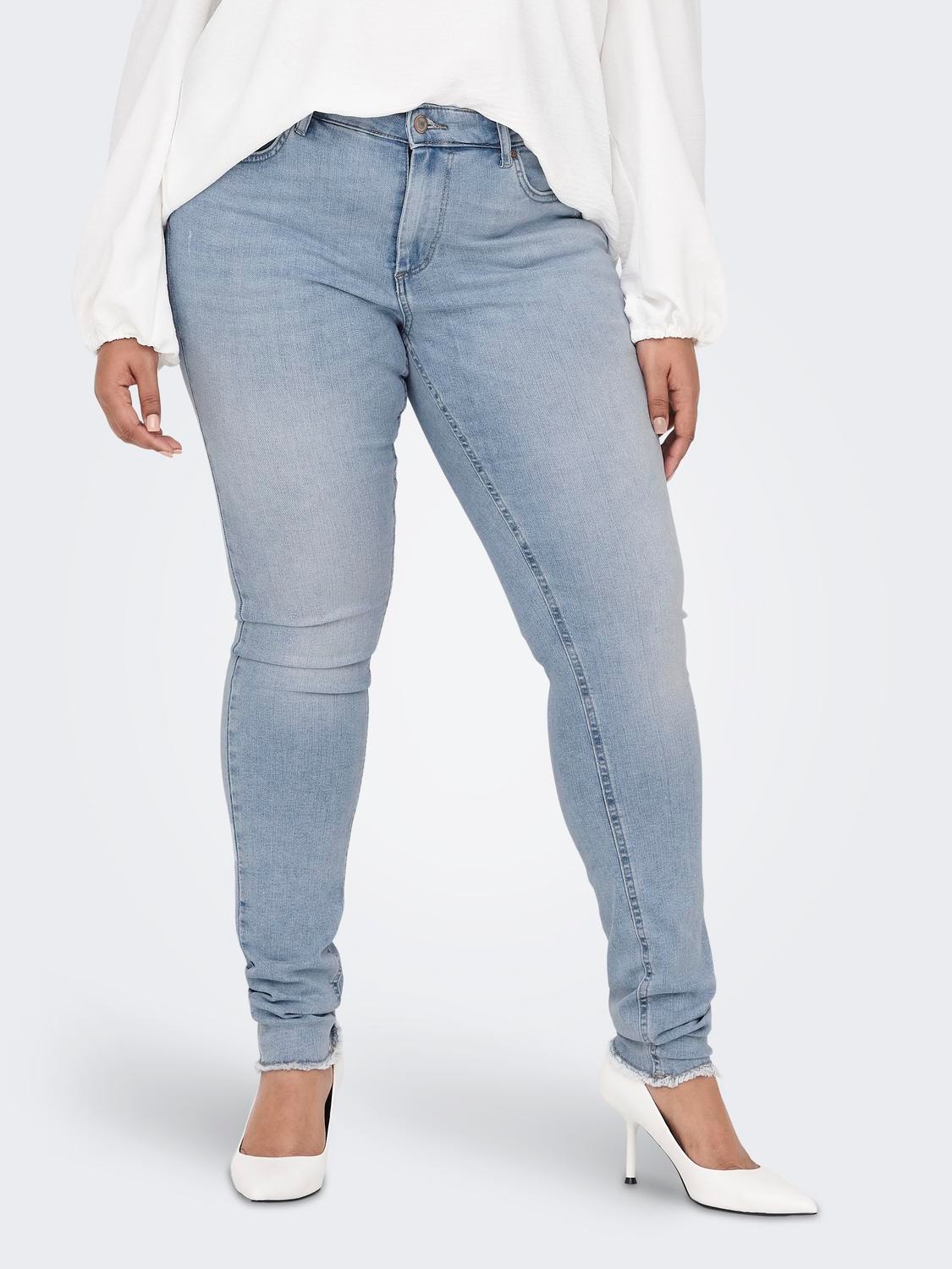 ONLY Jeans Skinny Fit Taille moyenne -Light Blue Denim - 15280909
