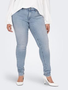 ONLY Skinny Fit Mittlere Taille Jeans -Light Blue Denim - 15280909