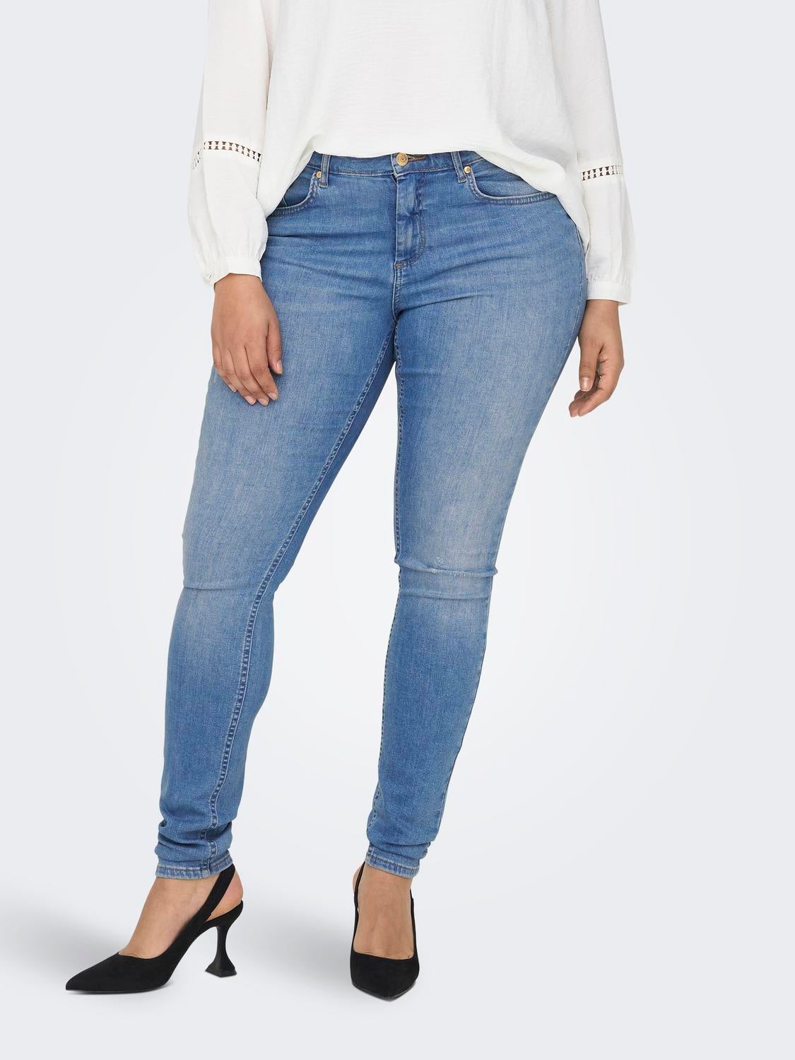 Carwilly Mittlere Taille Skinny Fit Jeans