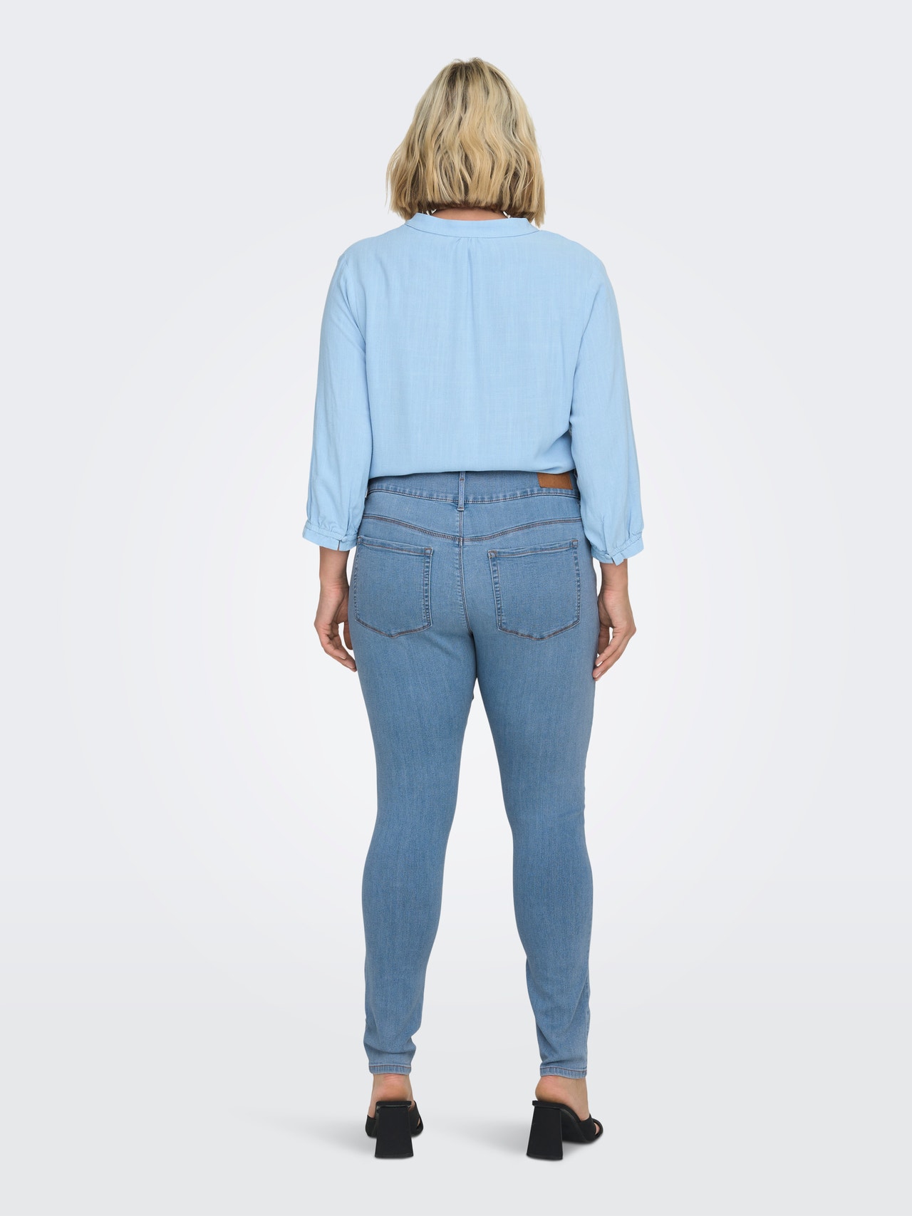 ONLY Skinny Fit Høy midje Jeans -Light Blue Denim - 15280926
