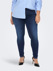 ONLY Skinny Fit Mittlere Taille Jeans -Dark Blue Denim - 15280974